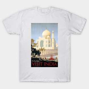 VISIT INDIA The Taj Mahal Tours and Cruises Vintage Holidays Travel T-Shirt